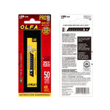 Olfa LBB-50 Excel Black, 18mm Snap Off Blades, in protective tube - 50 pieces