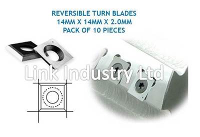 10 pces. 14mm x 14mm x 2.0mm CARBIDE REVERSIBLE TURN BLADES