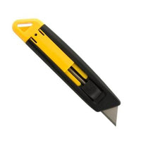 Spring loaded, heavy duty safety knife LEFT HANDED