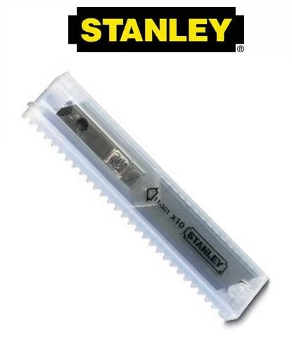 100 pieces of Stanley 1-11-301, 18mm Snap Off Blades, in protective tubes