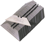 Heavy Duty Straight Blades, SINGLE BEVEL / BEVELLED ONE SIDE, 2 notch, MADE IN SHEFFIELD - pack of 100