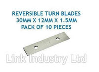 10 pces. 30mm x 12mm x 1.5mm CARBIDE REVERSIBLE TURN BLADES
